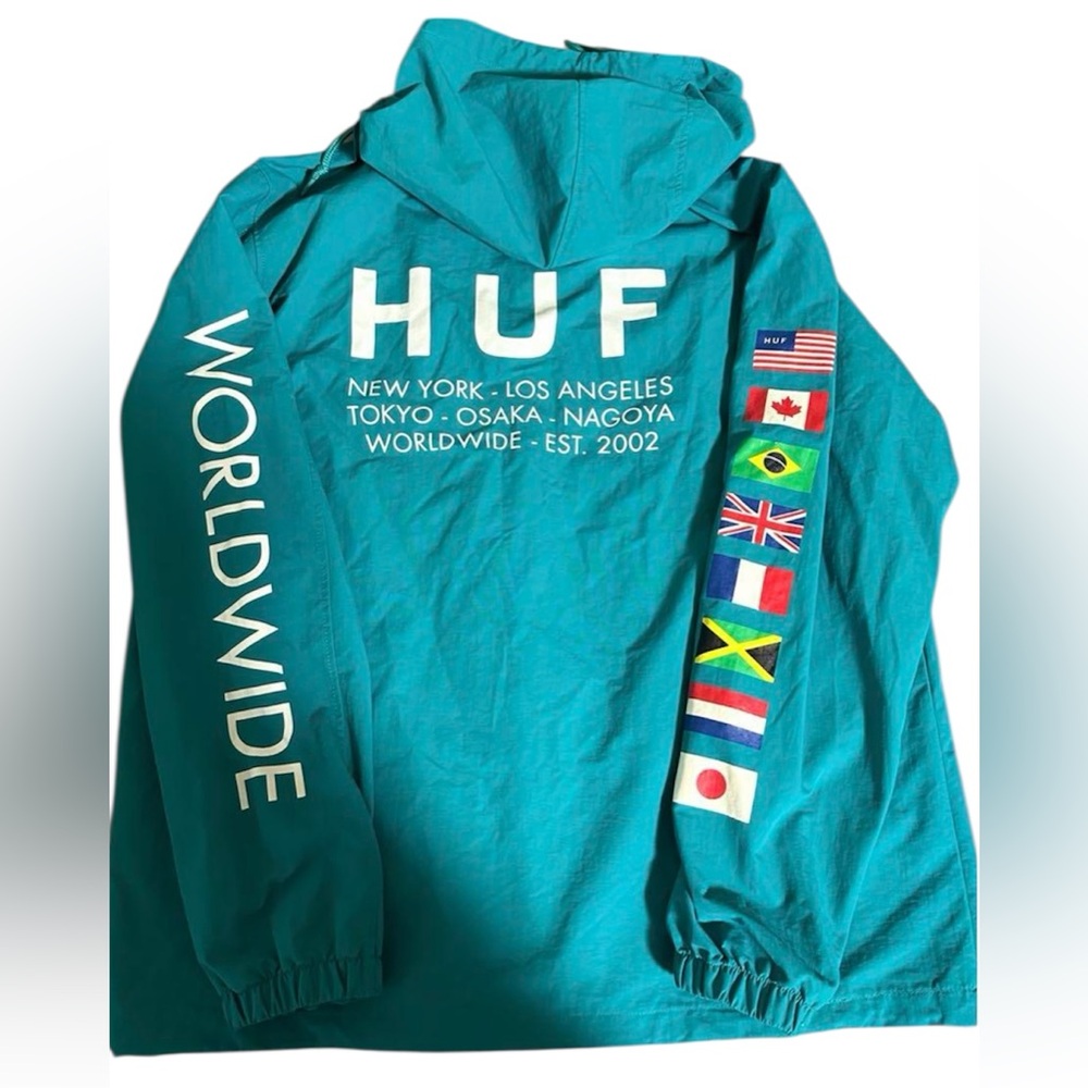 Huf Quarter Zip Windbreaker/Rain Jacket